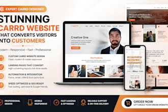 fix or edit, build carrd website landing page design, redesign card landing page