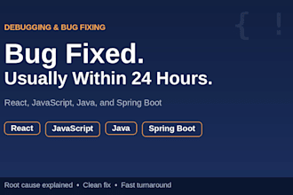 fix bugs and errors in your react javascript or java code
