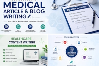 write professional medical articles and blogs