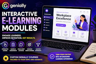 create an interactive genially e learning module and course
