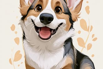 draw disney pet portrait illustration