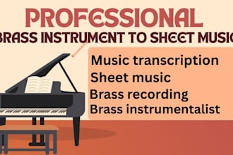 record professional brass instruments and create accurate sheet music