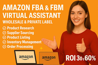 be your amazon fba wholesale virtual assistant, expert va