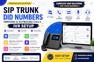 configure sip trunk did number inbound and outbound call and good IVR