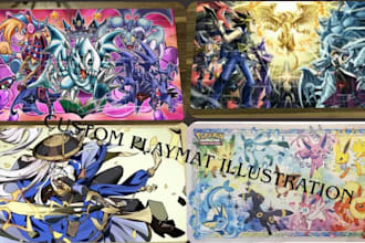 design custom tcg anime mtg yugioh pokemon playmat artwork