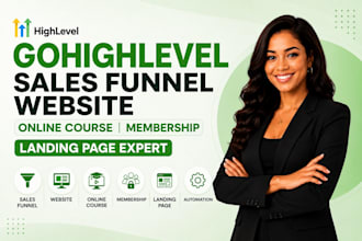 gohighlevel sales funnel website online course membership landing page expert