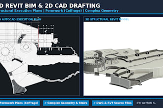 do 3d revit bim modeling and autocad structural drafting