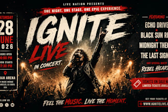 draw event concert poster flyer illustration