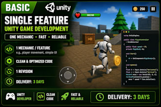 develop your 2d or 3d unity game from scratch