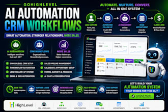 build gohighlevel ai automation, CRM workflows, and lead follow up system