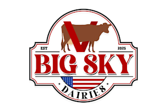 design professional modern big sky dairies logo