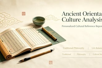 create personalized ancient oriental traditional culture analysis report