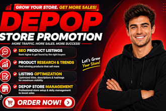 setup depop store research products seo product listings product optimization
