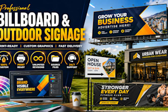 design billboard, yard sign, outdoor signage, signboard and vinyl banner ads