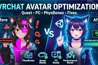 optimize, fix and upload your vrchat avatar for PC and quest