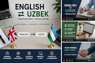 translate english to uzbek manually and professionally