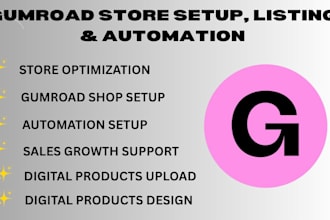 setup gumroad store gumroad automation digital product listing book promotion