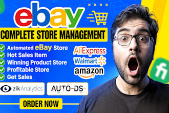 do ebay store management, dropshipping VA on profit share and automation