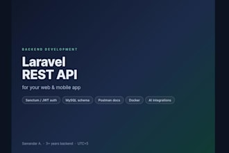 build a scalable laravel rest API backend for your web or mobile app