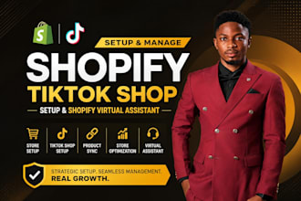 do shopify tiktok shop setup, shopify virtual assistance, shopify store cro