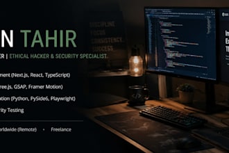 make immersive 3d websites and do the security analysis