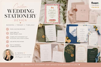 create fully custom wedding stationery