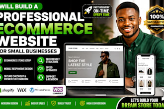 build a professional ecommerce website for small bussinesses booking website