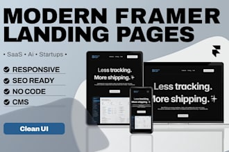 design and build a modern landing page in framer