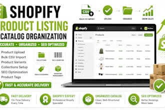manage shopify product listings and store catalog