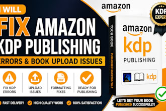 fix amazon KDP publishing errors and book upload issues