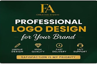create a professional custom logo for brand