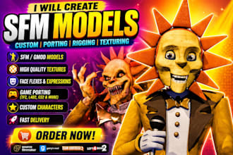 edit, rig, and port sfm model, gmod playermodel, fnaf, l4d2, port nsfw sfm, tf2