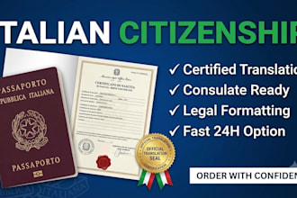 do certified english to italian certificate translation for dual citizenship