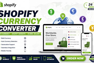 set up shopify currency converter and multi currency switcher