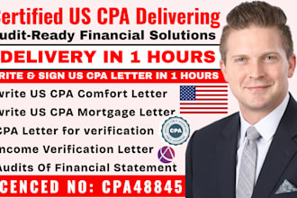 provide verified license for comfort letter mortgage letter financial statement