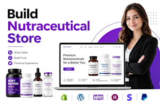 build nutraceutical store, research peptide website, supplement website