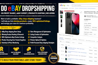 do ebay dropshipping on profit share ebay expert products hunting or seo listing