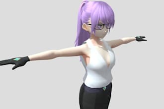 create, repair, retopo, rig or convert any 3d model to mmd, blender, vrchat, vrm