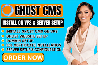 install ghost cms on vps, ghost website setup, domain, SSL and server setup