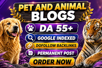 publish high da 55 guest post on pet, animal and cat blog with dofollow backlink