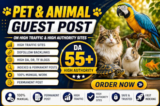 publish high da 55 guest post on pet, animal and cat blog with dofollow backlink