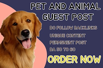 publish high da 60 guest post on pet, animal and cat blog with dofollow backlink