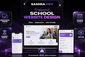 design a modern responsive school website
