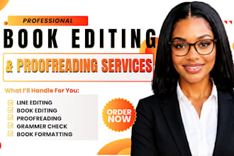 do line edit and proofread your fantasy,memoir, or children novel ebook
