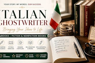 be your italian ghostwriter for ebooks, fiction and nonfiction books