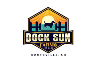 design awesome vibrant dock sun farms logo