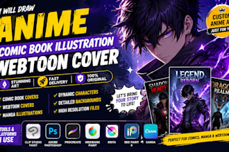 draw anime comic book illustration webtoon cover