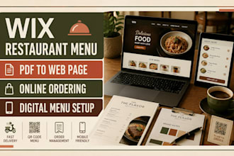 build wix restaurant booking website menu setup online ordering food delivery