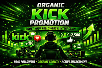do organic kick promotion to boost your followers  and interaction