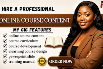 create online course course creation course curriculum course content training
